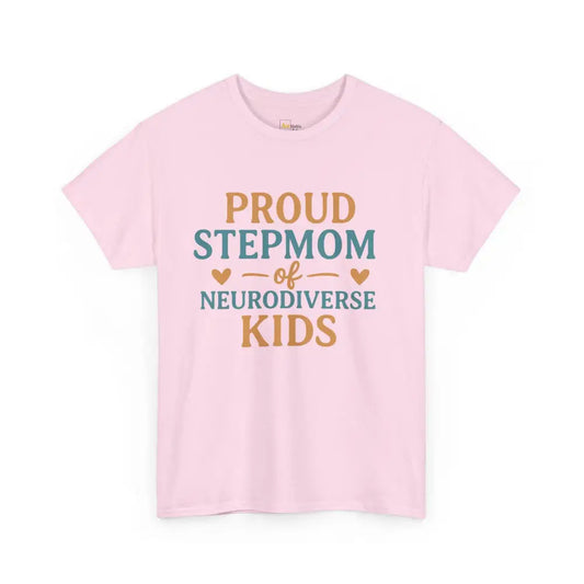 Proud Stepmom of Neurodiverse Kids - Heavy Cotton Tee - Unisex - Light Pink / S - T-Shirt