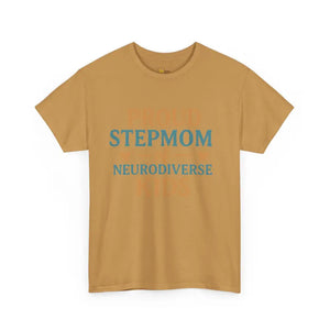 Proud Stepmom of Neurodiverse Kids - Heavy Cotton Tee - Unisex - Old Gold / S - T-Shirt