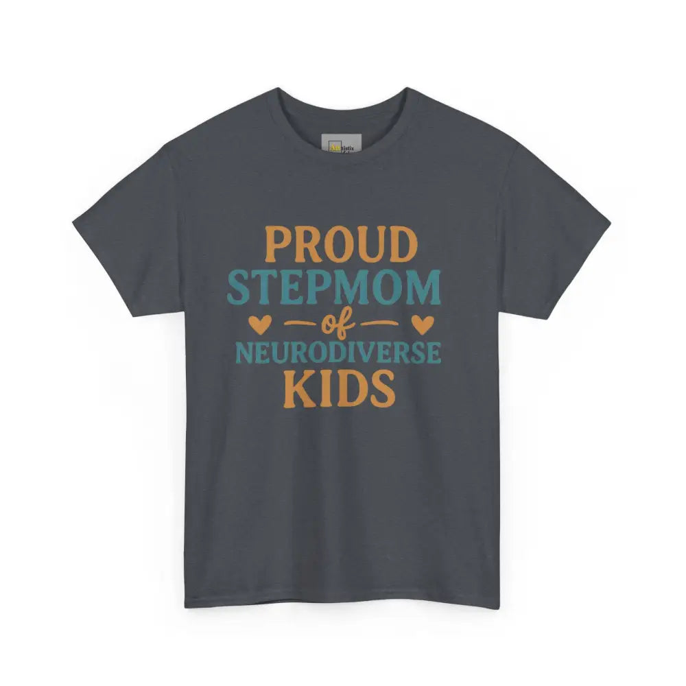 Proud Stepmom of Neurodiverse Kids - Heavy Cotton Tee - Unisex - Tweed / S - T-Shirt