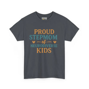 Proud Stepmom of Neurodiverse Kids - Heavy Cotton Tee - Unisex - Tweed / S - T-Shirt