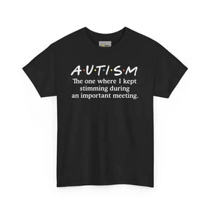 Stimming During Important Meeting - Heavy Cotton Tee - Unisex - Black / S - T-Shirt