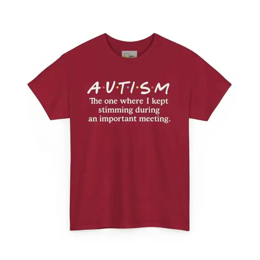Stimming During Important Meeting - Heavy Cotton Tee - Unisex - Cardinal Red / S - T-Shirt