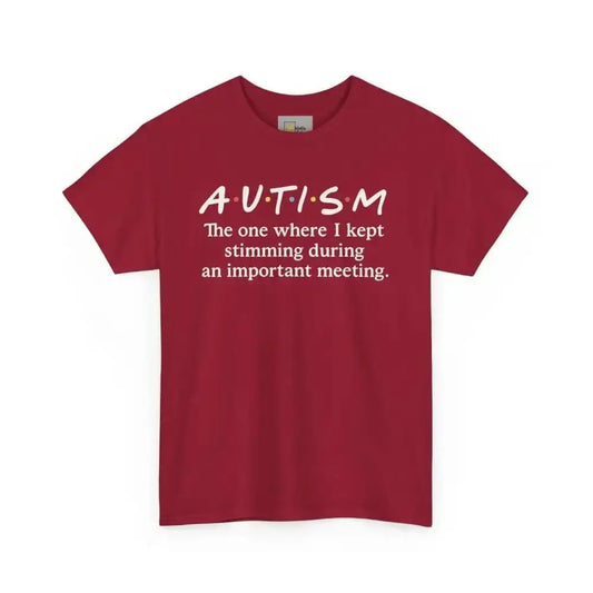 Stimming During Important Meeting - Heavy Cotton Tee - Unisex - Cardinal Red / S - T-Shirt