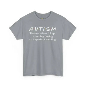 Stimming During Important Meeting - Heavy Cotton Tee - Unisex - Gravel / S - T-Shirt