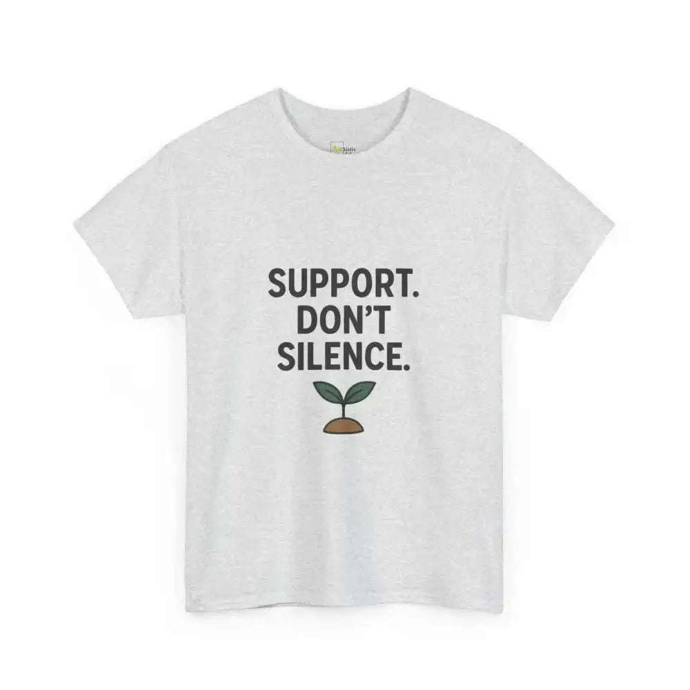 Support. Don’t Silence - Heavy Cotton Tee - Unisex - Ash / S - T-Shirt