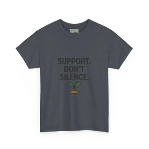 Support. Don’t Silence - Heavy Cotton Tee - Unisex - Tweed / S - T-Shirt