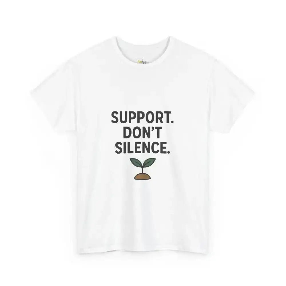 Support. Don’t Silence - Heavy Cotton Tee - Unisex - White / S - T-Shirt