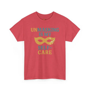 Unmasking is My Selfcare - Heavy Cotton Tee - Unisex - Heather Red / S - T-Shirt