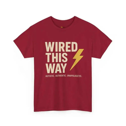 Wired This Way - Heavy Cotton Tee - Unisex - Cardinal Red / S - T-Shirt