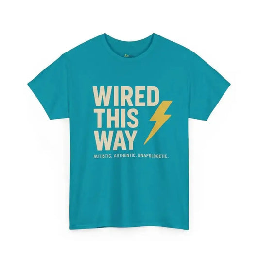 Wired This Way - Heavy Cotton Tee - Unisex - Tropical Blue / S - T-Shirt